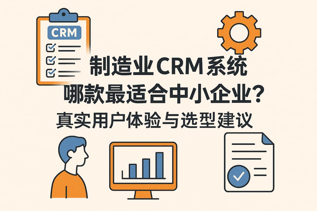 制造业 CRM 系统哪款最适合中小企业？真实用户体验与选型建议